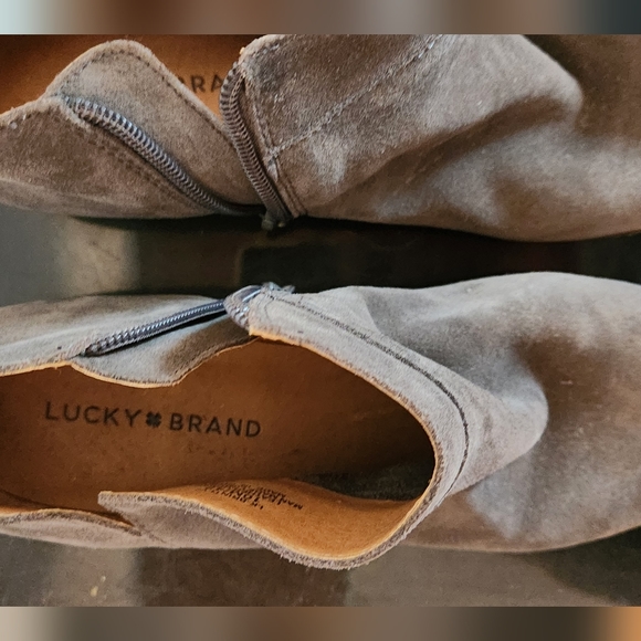 Lucky Brand Grey Suede Booties - Picture 7 of 14